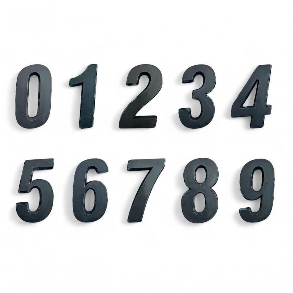 Número Residencial Preto 3d Porta Parede Casa Prédio Empresa 7