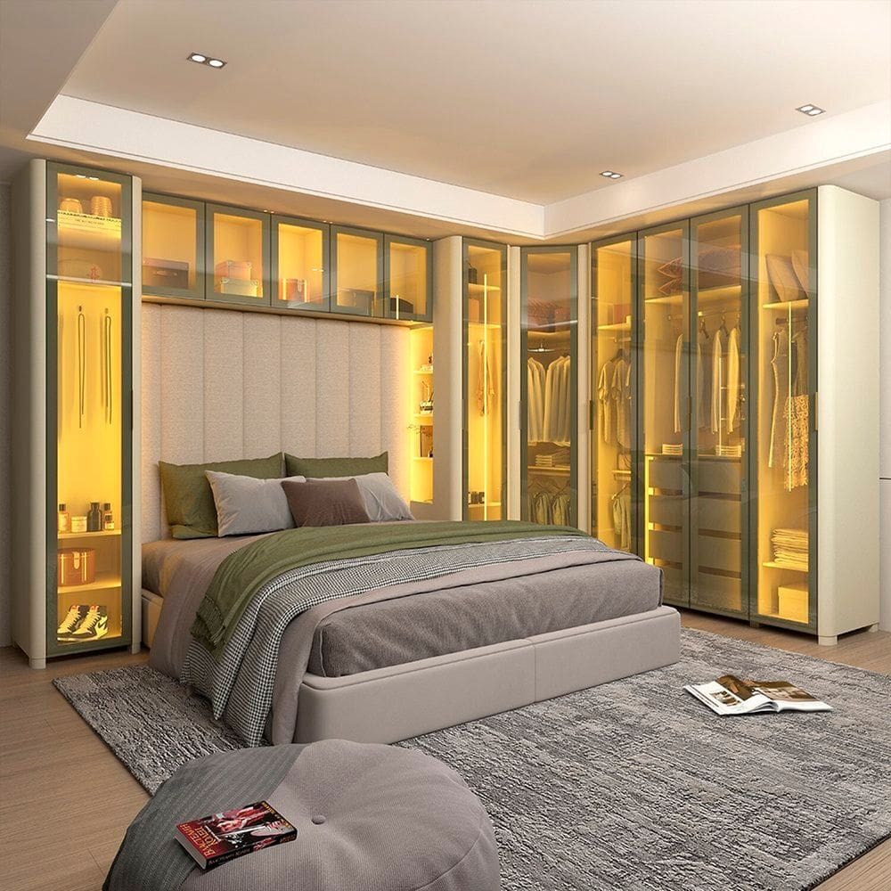 Guarda-roupas Modulado com 12 Portas 390cm X 260cm 100% Mdf Innova Off White