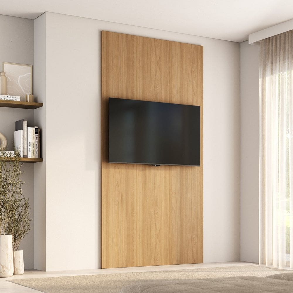 Painel para Tv até 48 Polegadas 120x250cm Liso Aruá Cabecasa Madeiramadeira Jatoba