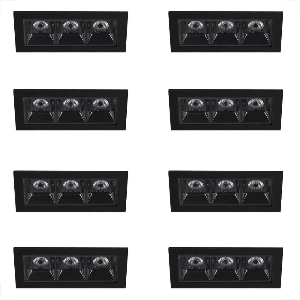 8 Spot Micro Triplo Led Downlight Embutir Mini 3000K Bet58