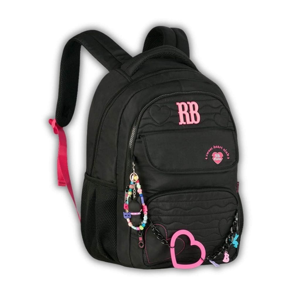 Mochila Rebecca Bonbon Costas Meninas Escolar Passeio Preta