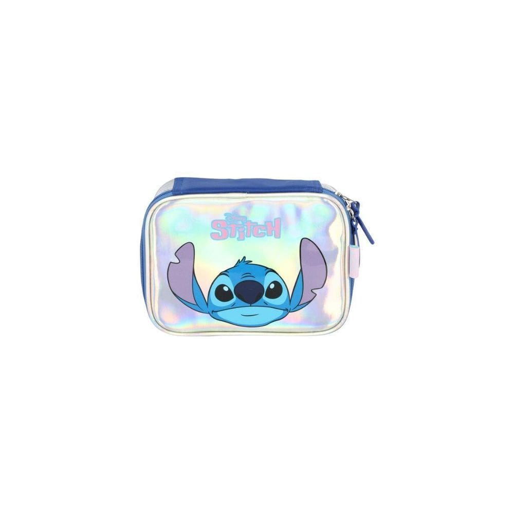 Estojo Box Holográfico Stitch Disney Menina Escolar 100 Pens