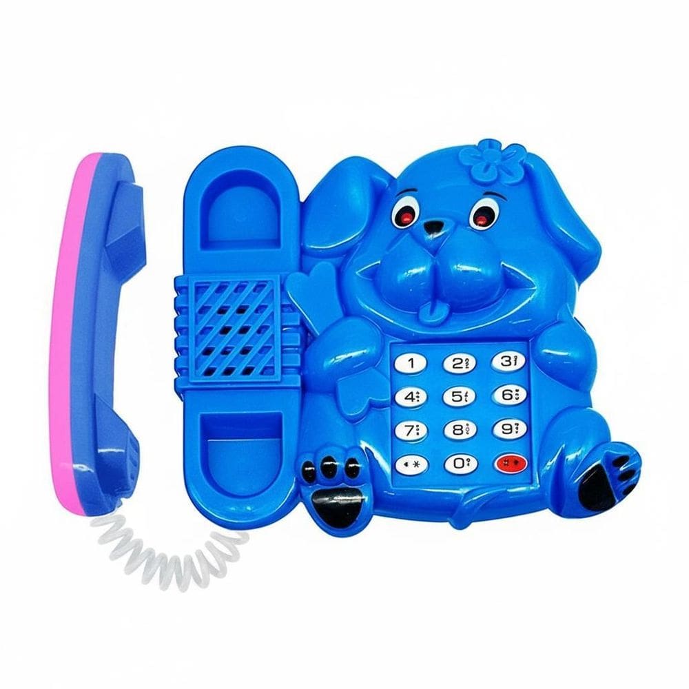 Brinquedo Infantil Bebê Dog Fone Azul Artbrink