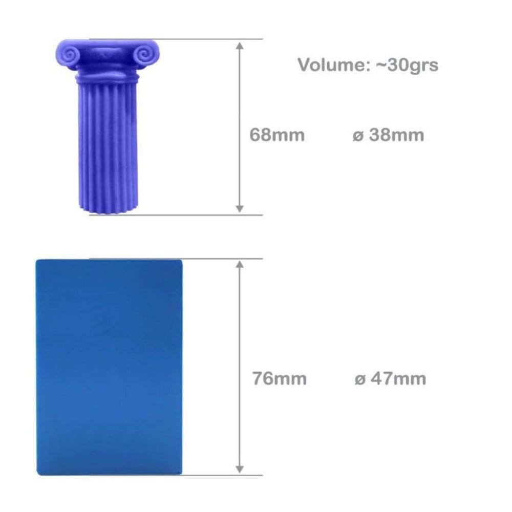 Molde Vela Em Forma Pilar Grego 3D, Molde Silicone