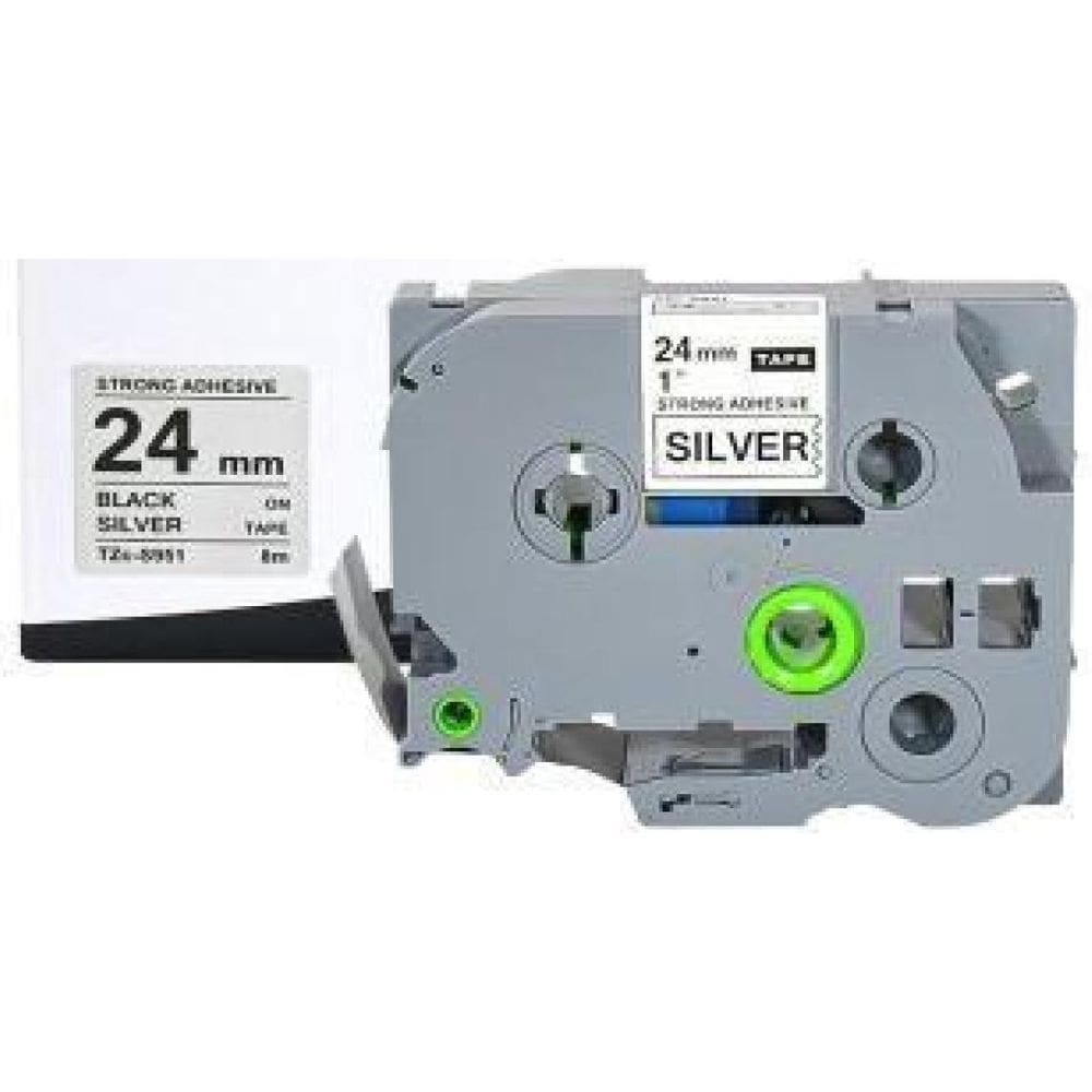 Fita Strong Compatível Brother Tz Tze S951 Prata 24Mm
