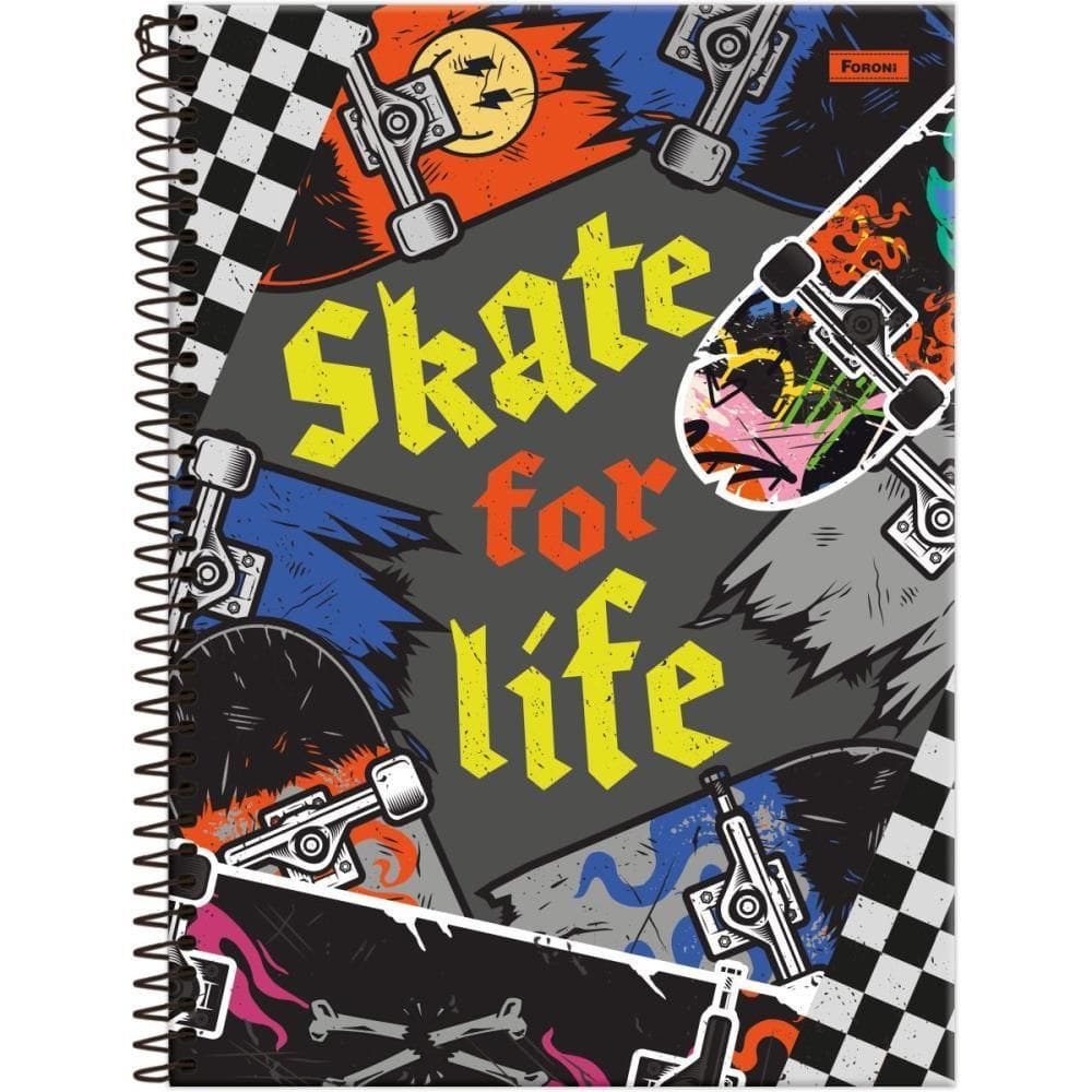 Caderno 01x1 Capa Dura Drip 80fls 04 unid - Foroni