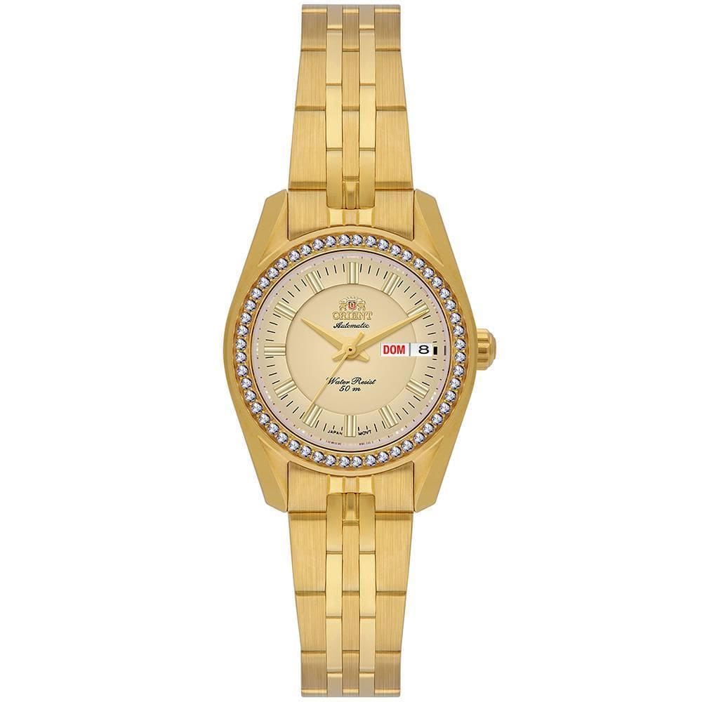 Relógio Orient Feminino Ref: Nh6Gg006 C1Kx Dourado