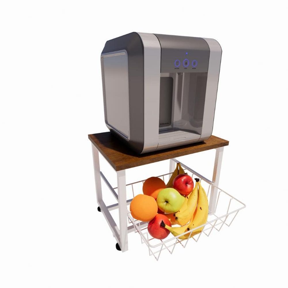 Fruteira Suporte Bebedouro Bancada Mesa Branco Mdf