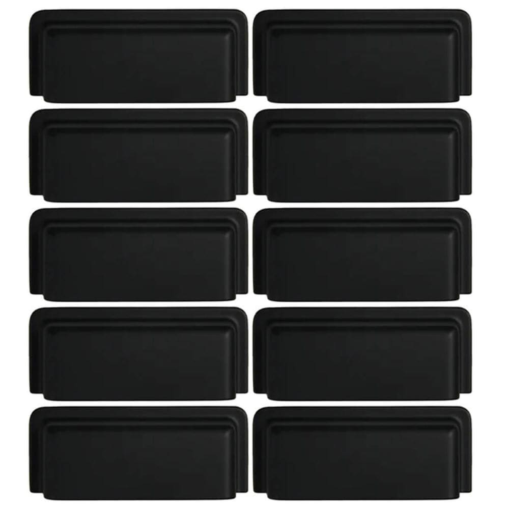 Conjunto 10 Puxadores Eden 1791 Preto Fosco Torralba Móveis Armários Gavetas