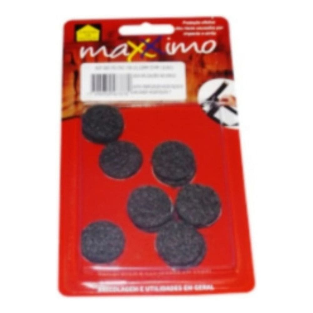 Protetor de Piso Cadeiras Mesa Sofa Redondo 25MM 12 PÇ