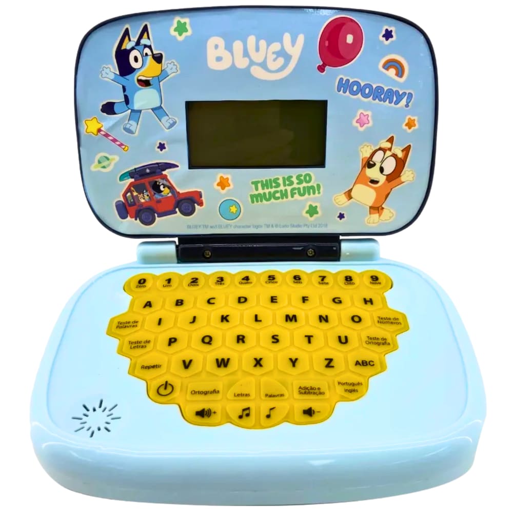Laptop Infantil Educativo Bluey Minigame Bilíngue Candide