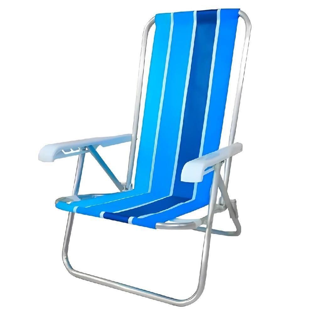 Cadeira De Praia 4 Posições Em Alumínio Cores diversas - Cad0641- Botafogo