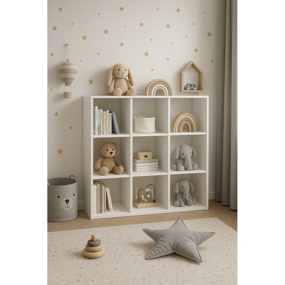 Armário Estante Colméia 9 Nichos Prateleiras Branco Cód.309