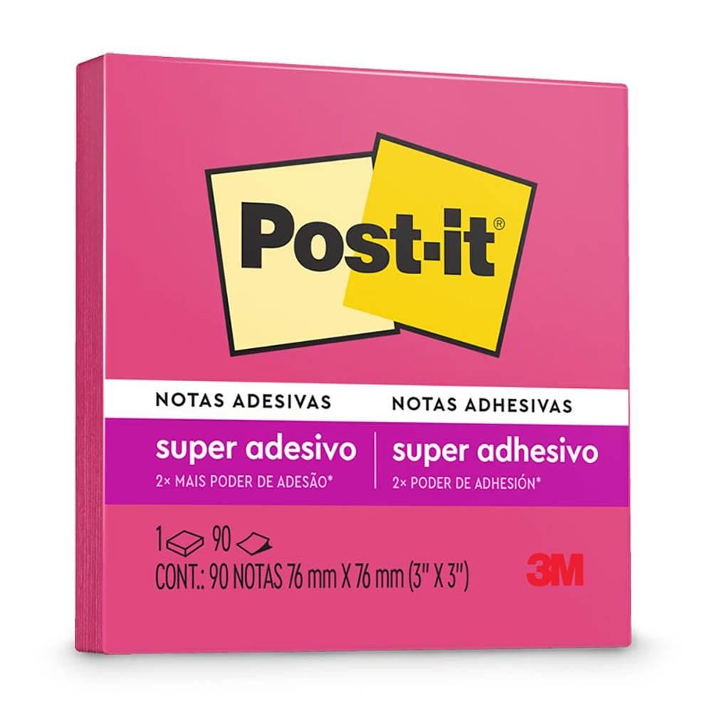 Bloco Post it poder rosa 76x76mm 90 fls 3M