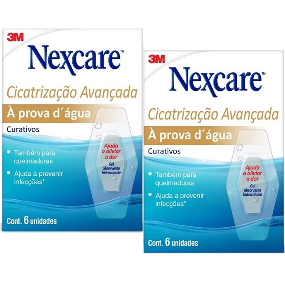 Kit com 2 Caixas de Curativo Nexcare Cicatrizacao AVANÇADA 3M