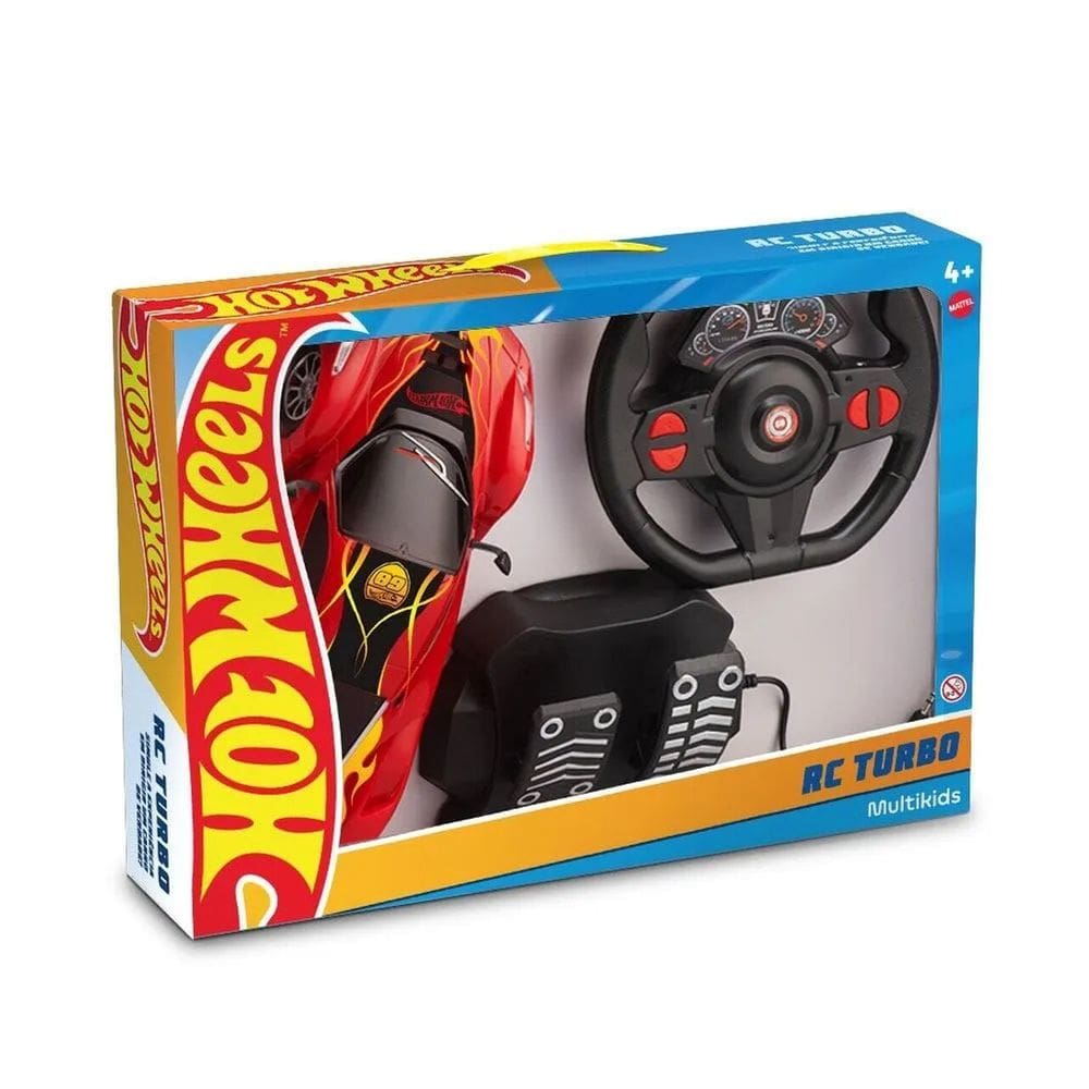 Carrinho De Controle Hot Wheels RC Turbo Vermelho Multikids