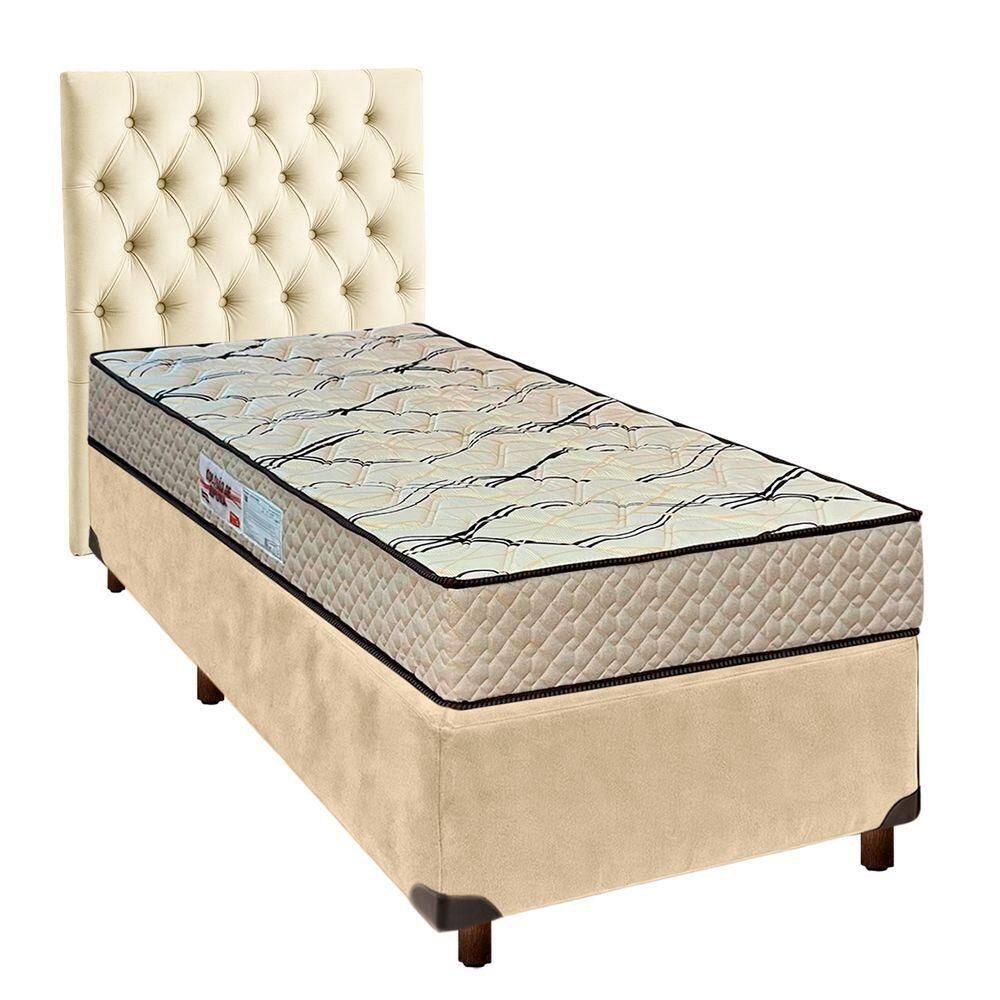 Kit Cabeceira + Cama Box + Colchão Solteiro D33 Maxsono Paropas