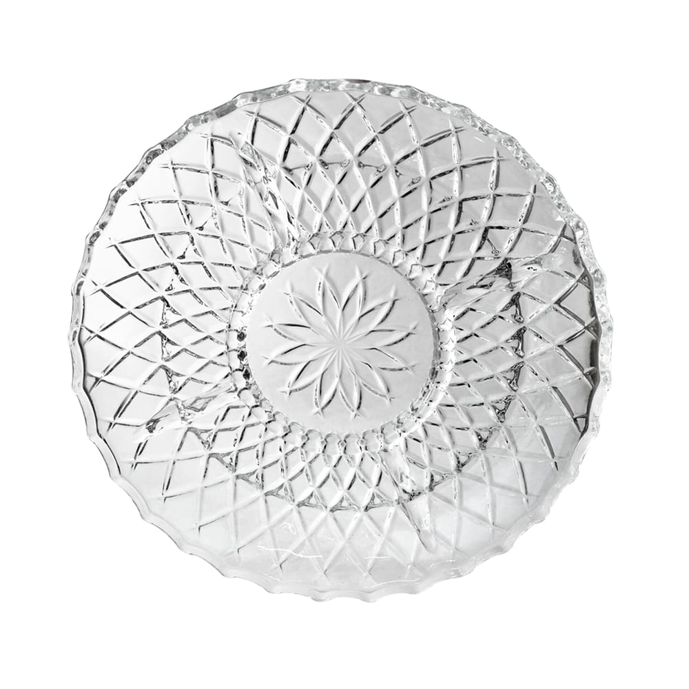 Petisqueira De Vidro Com 4 Divisórias 28Cm