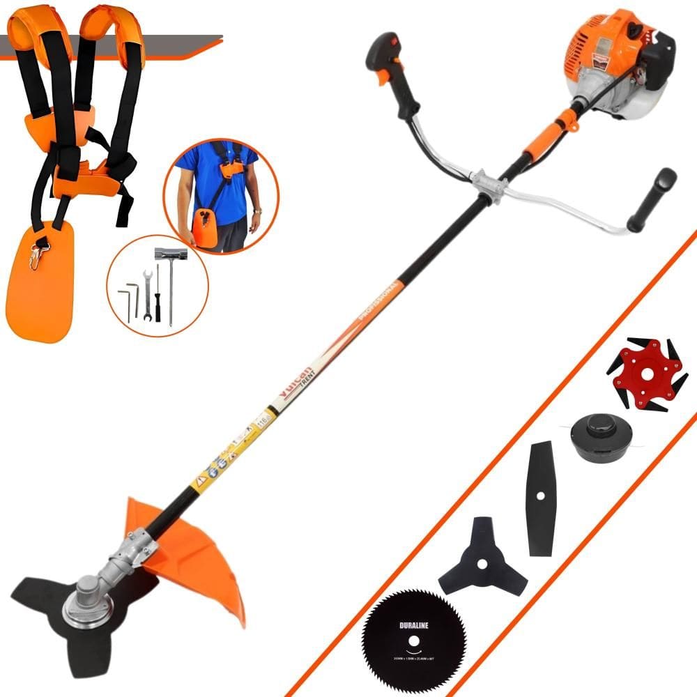 Roçadeira VR520H À Gasolina 2T 52cc 2,5HP Completa Com Carretel de Nylon e Lâmina 3 Pontas + EXTRA Lâmina 2 Pontas, Lâmina 6 Pontas e Lâmina 80 Dentes