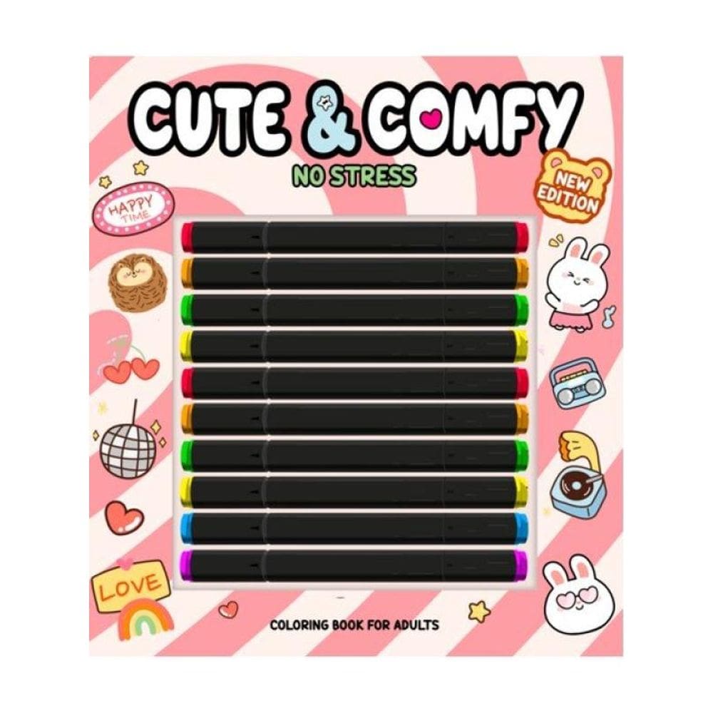 CUTE & COMFY NEW EDITION - NO tensão - LIVRO DE COLORIR ADULTO