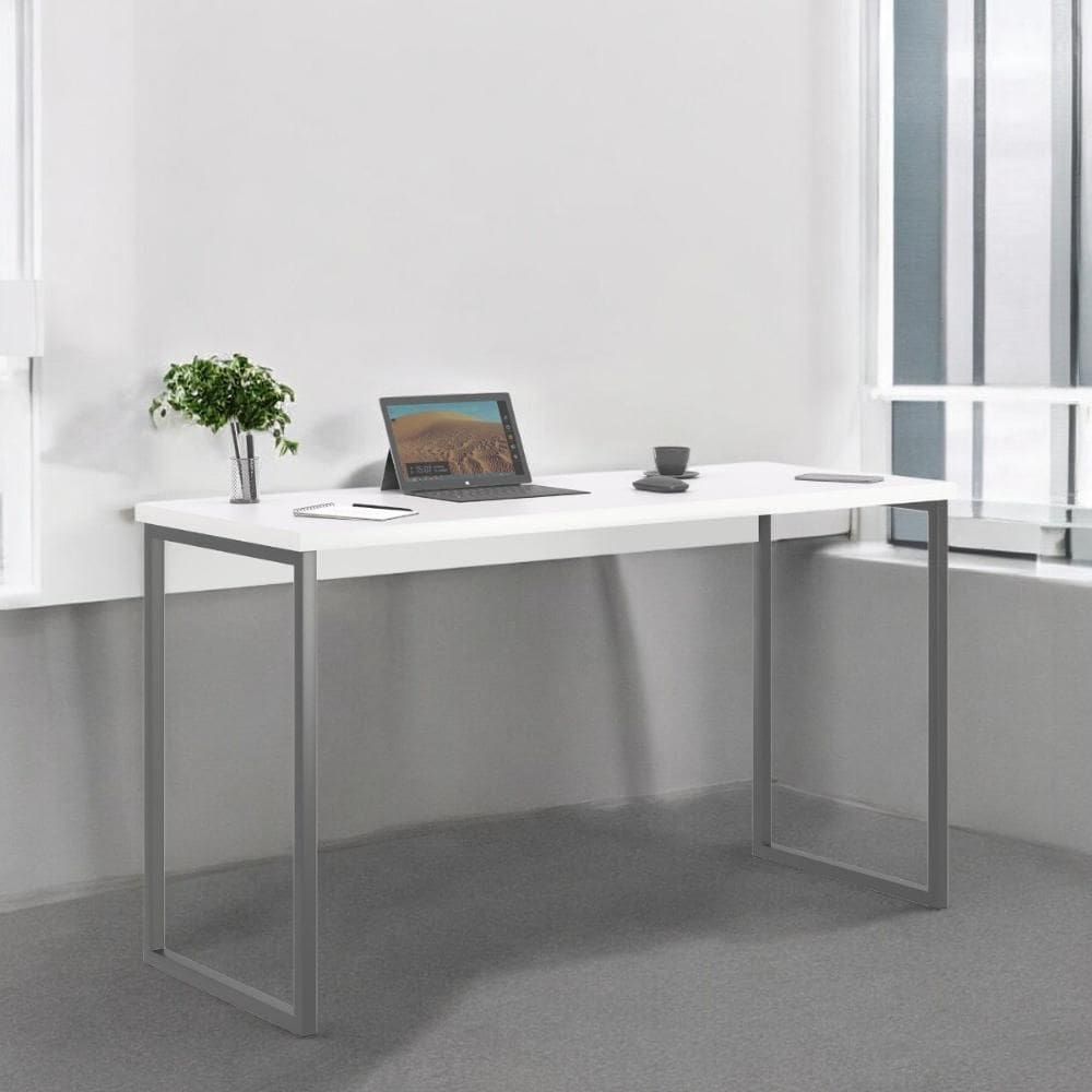 Mesa Home Office Escrivaninha Industriale 1,36 Branco