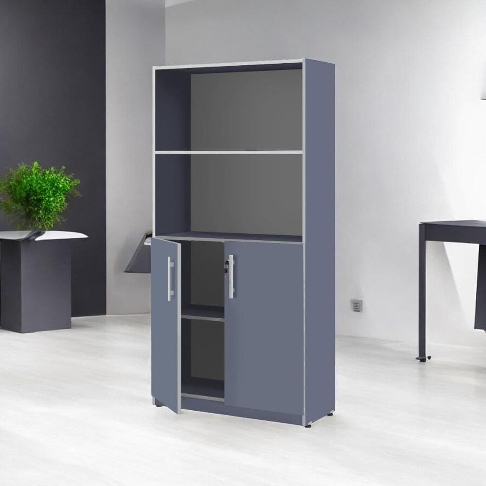 Armário Estante com Prateleiras Light Azul