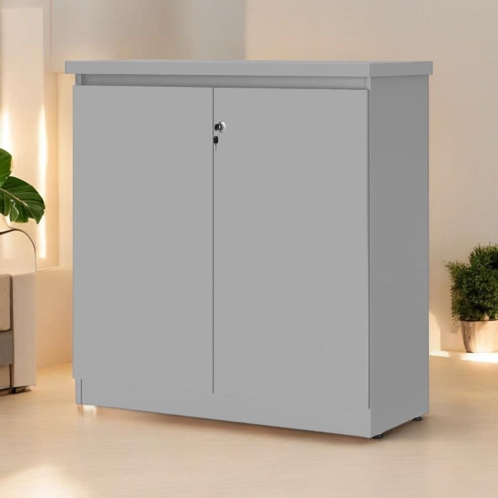 Armário Balcão 02 Portas Doubler Cinza