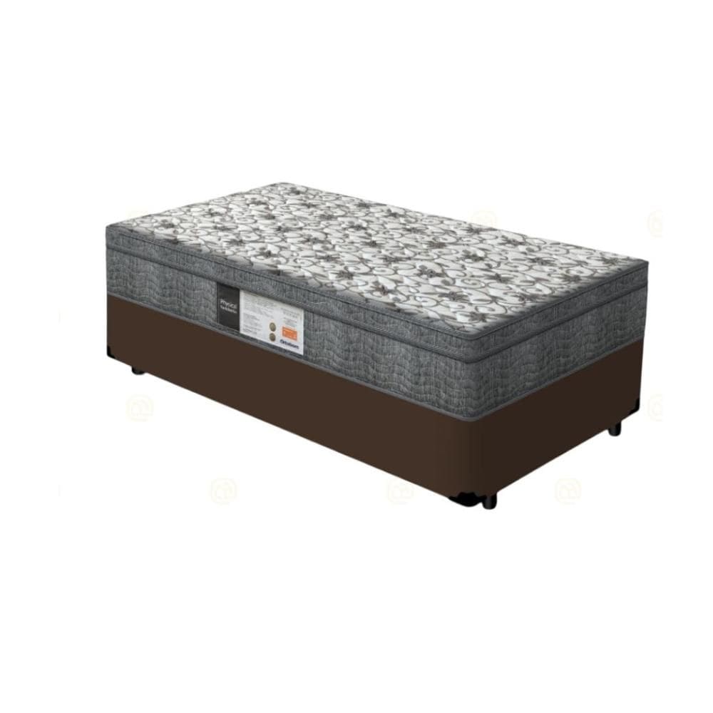 Cama Box + Cabeceira Painel e Colchão de Molas Physical Nanolastic Solteiro 88cm