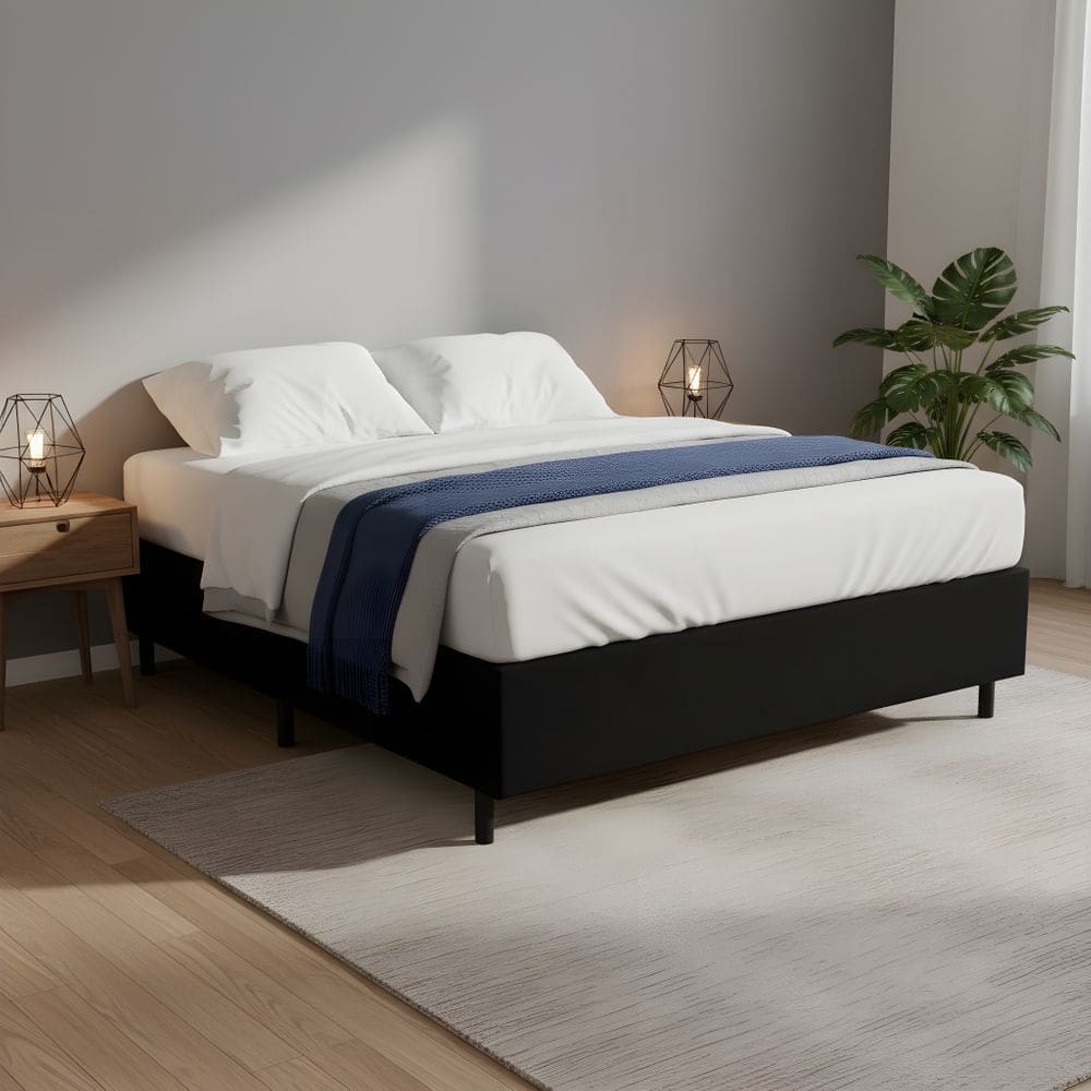 Base Cama Box Casal Padrão 138x188x37 Cor Preta