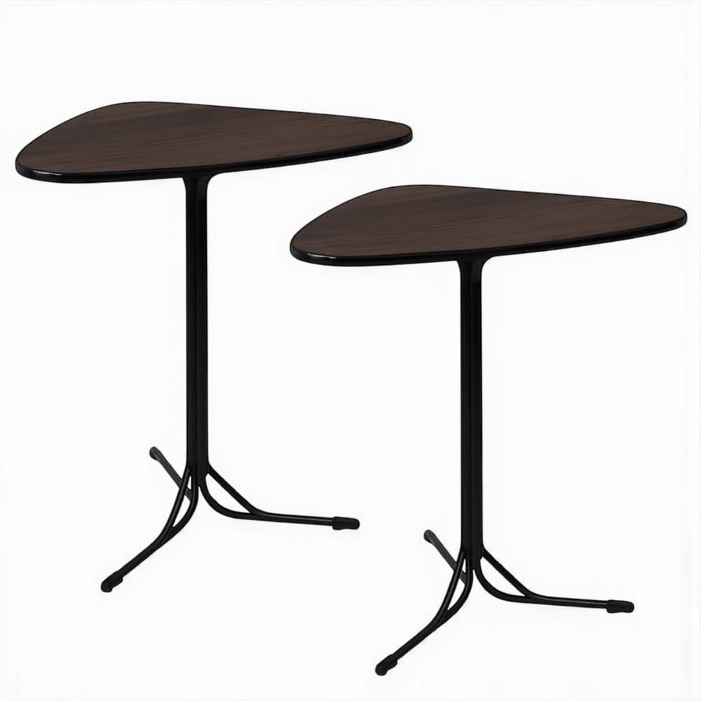 Kit 2 Mesas Triangular Alta para Lanchonete Gourmet Tampo 15mm Industrial 60x60 Castaine