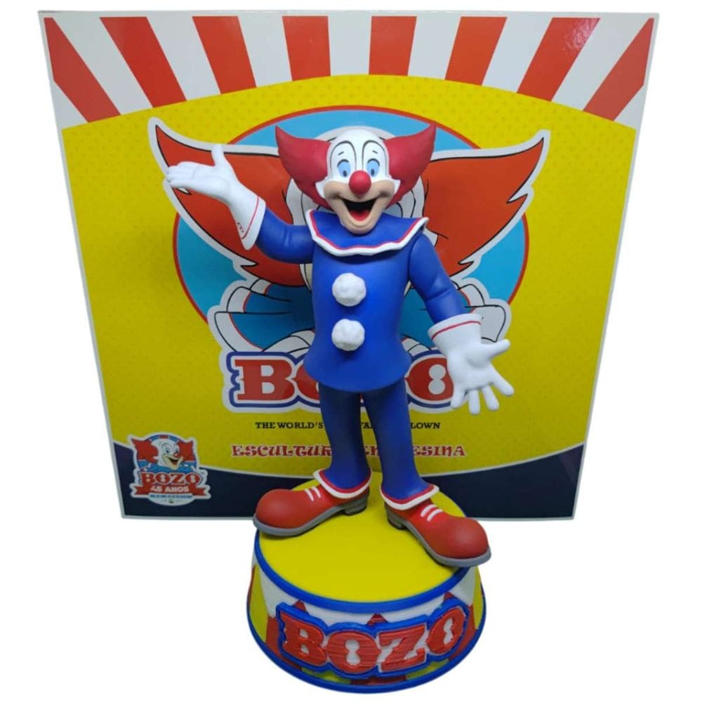 Estatua Colecionavel Palhaço Bozo 25cm Oficial Splash Toys Licenciada