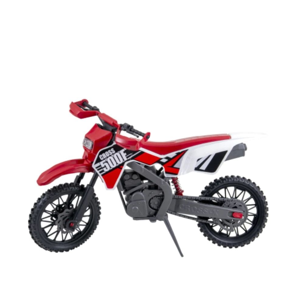 Moto de Brinquedo Mega Cross Com Amortecedor e Pezinho de Descanso