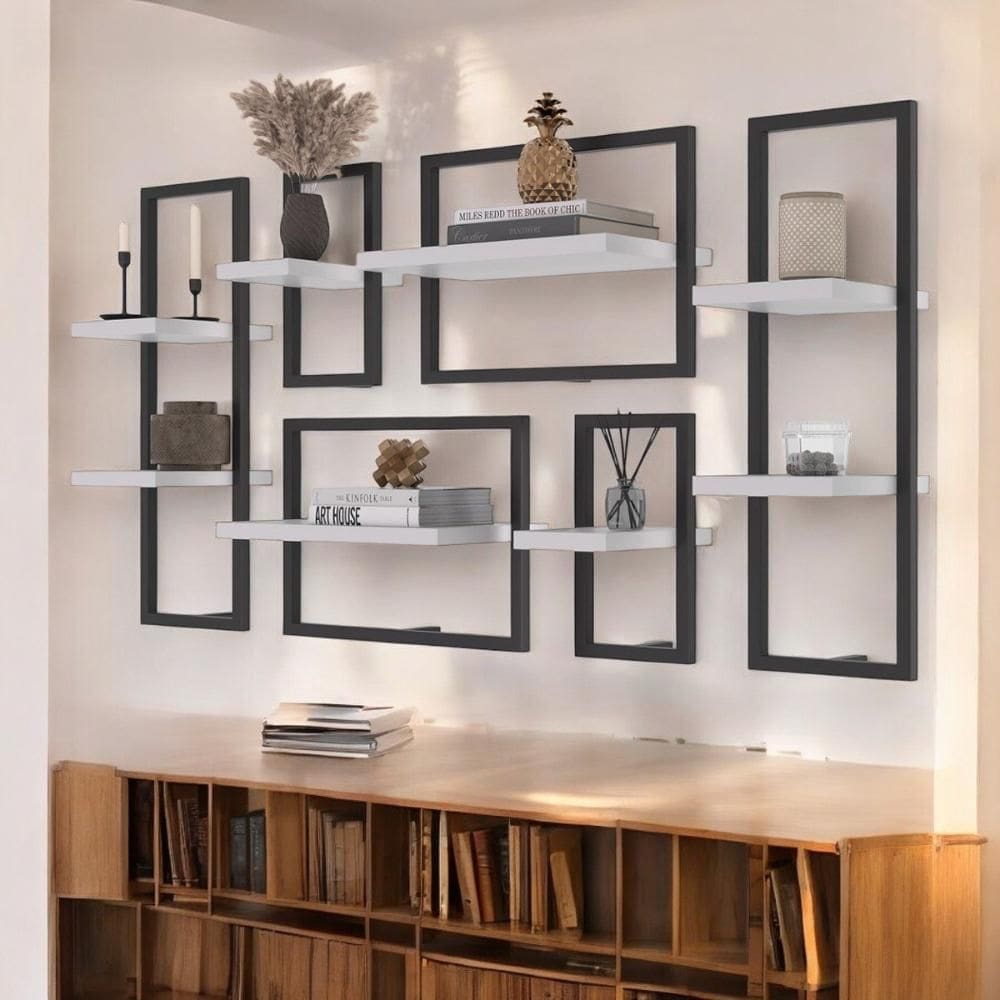 Lego de 8 Prateleiras Industrial Branco