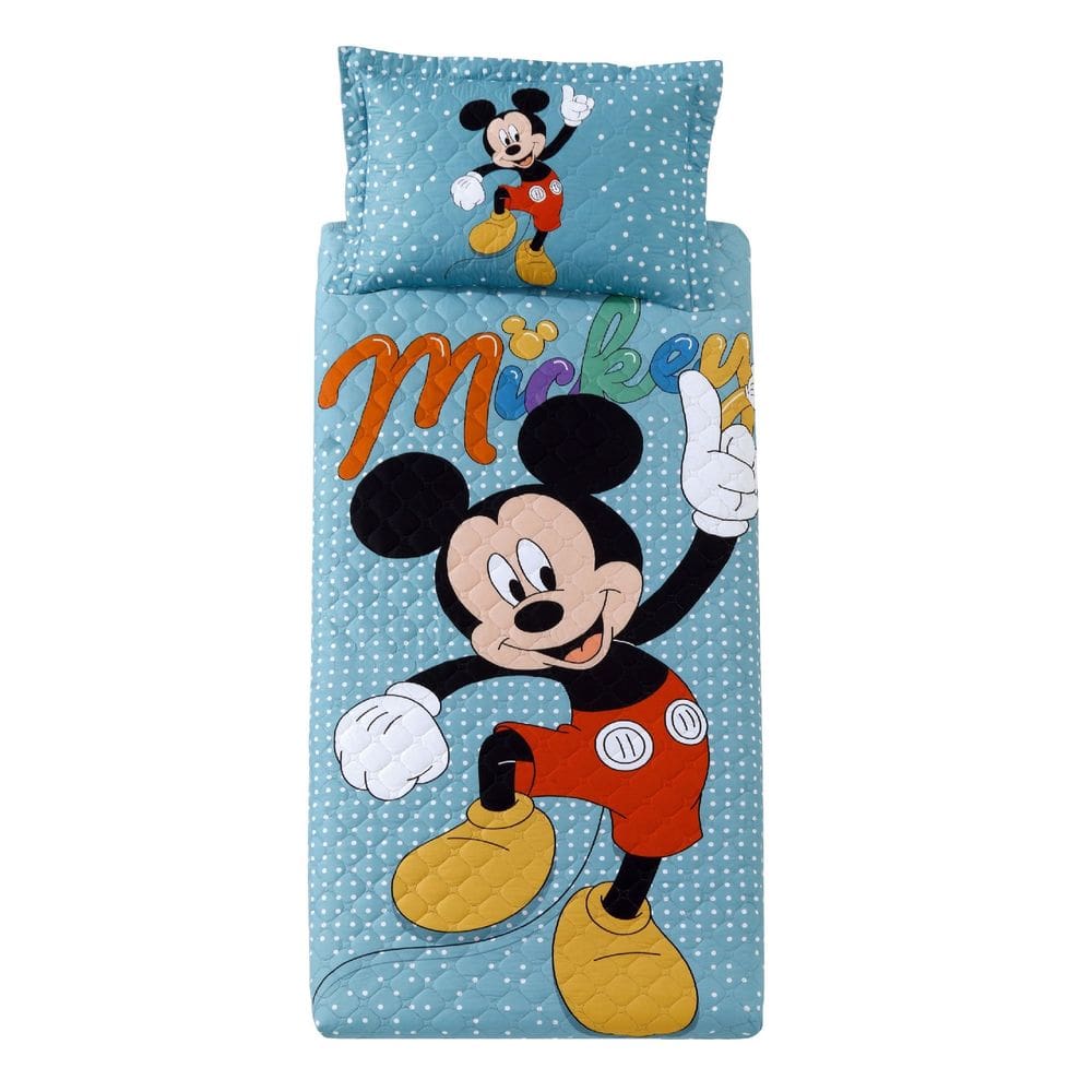 Jogo Cobre Leito Infantil Mickey Home Solteiro 100% Poliéster
