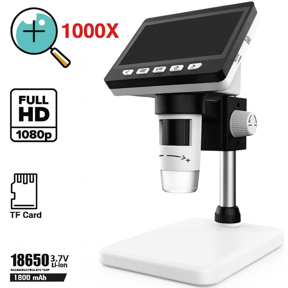 Microscópio Digital Eletrônico Display LCD Zoom 1000x