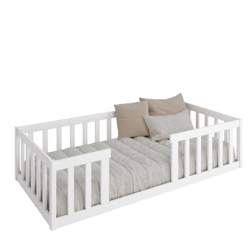 Cama Solteiro Montessoriana Branco