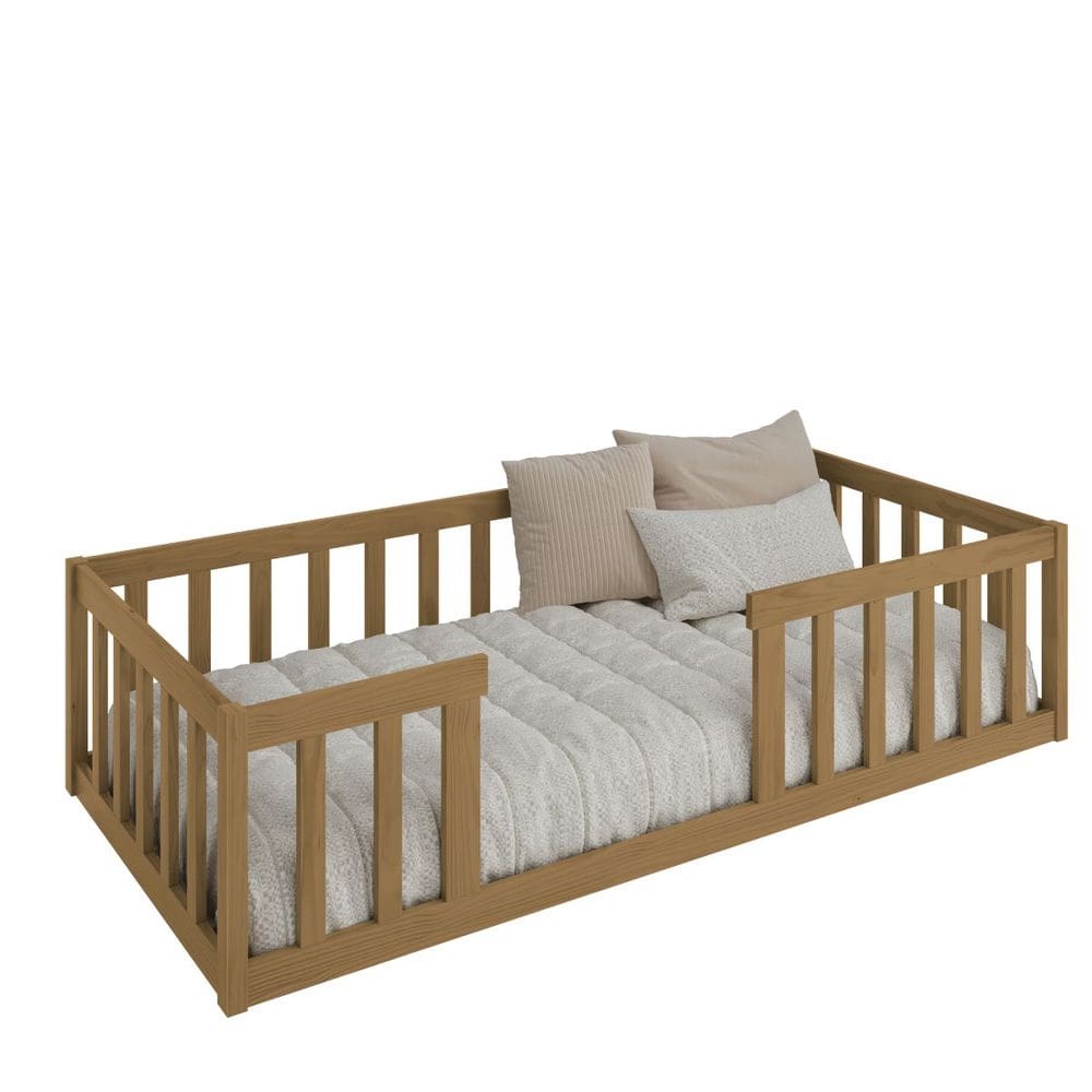 Cama Solteiro Montessoriana Nogueira