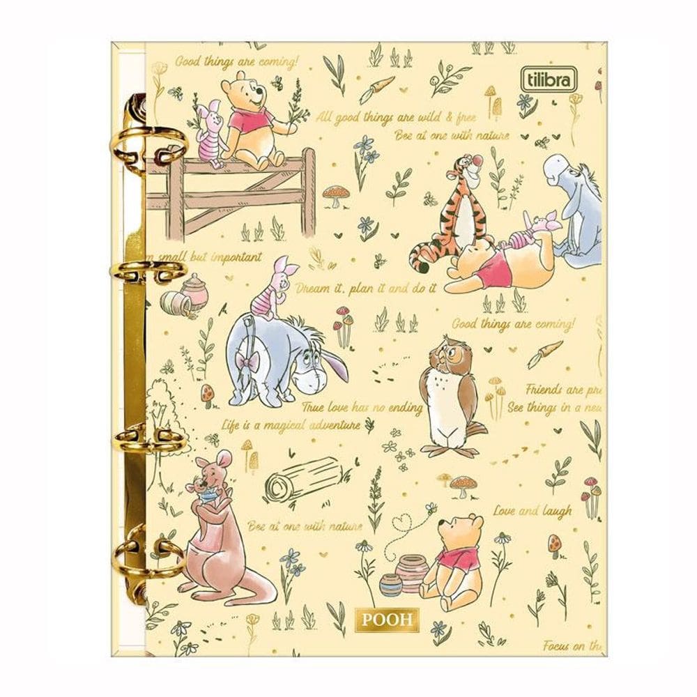 Fichário colegial 4 argolas Pooh 351385 Tilibra