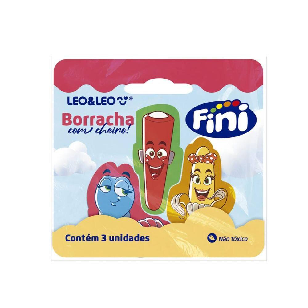 Borracha mini Fini com 3 unidades - Leonora