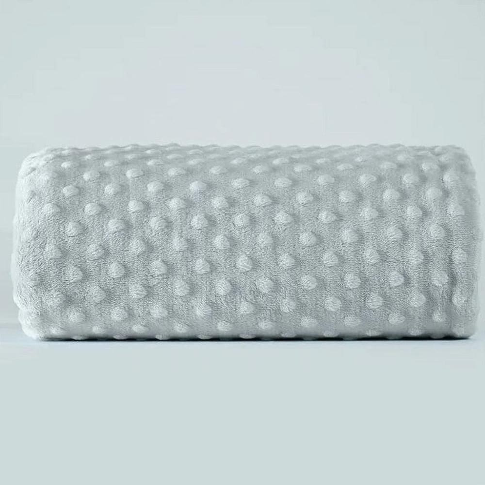 Cobertor Hug Fluffly Dots Cinza