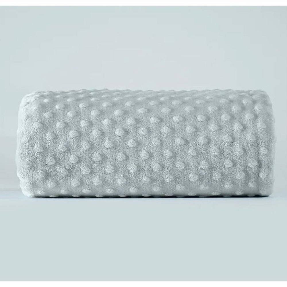 Cobertor Hug Duplo Dots Cinza
