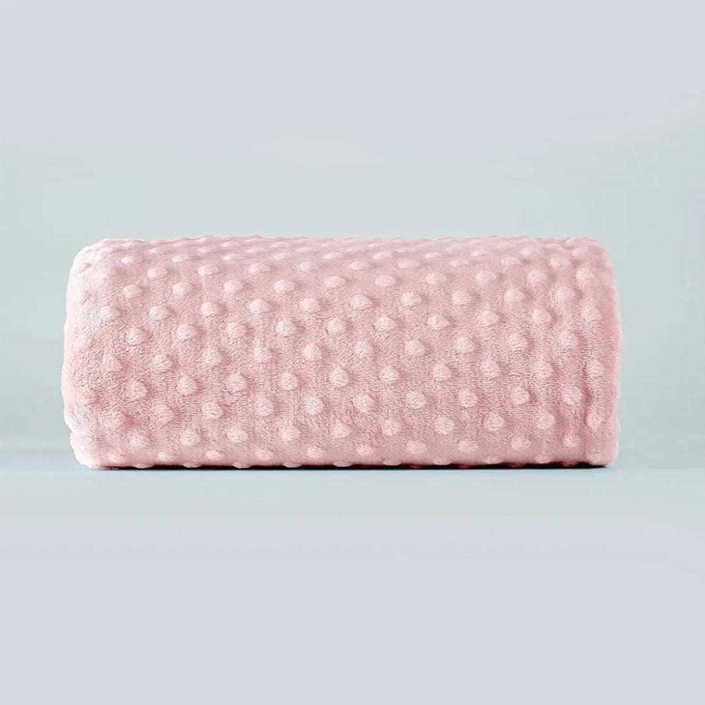 Cobertor Hug Duplo Dots Rosa Bebê