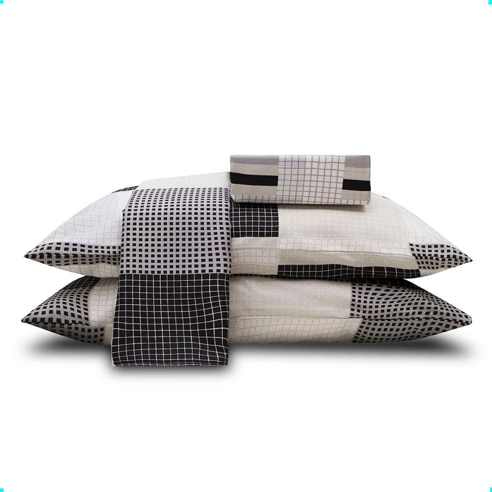 Jogo De Cama Queen Duplo 4pçs Linnar 250x240cm 140F Realce