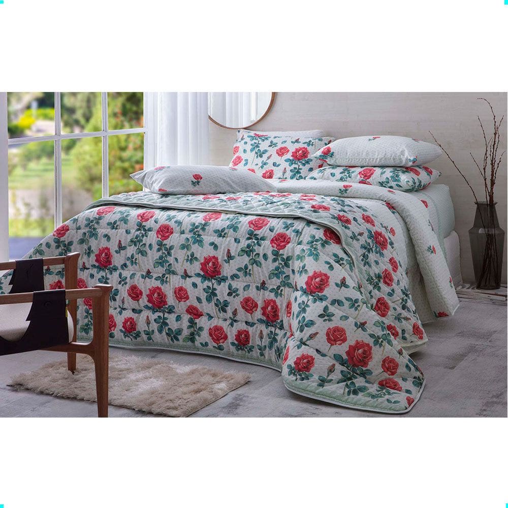 Jogo De Cama Casal Duplo 4 pçs Clara 250x220cm 140 F Realce
