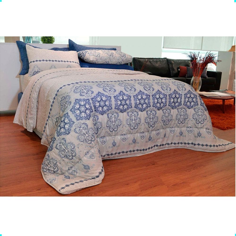 Jogo De Cama Queen Duplo 4 peças Luna 250x220cm 140 F Sultan