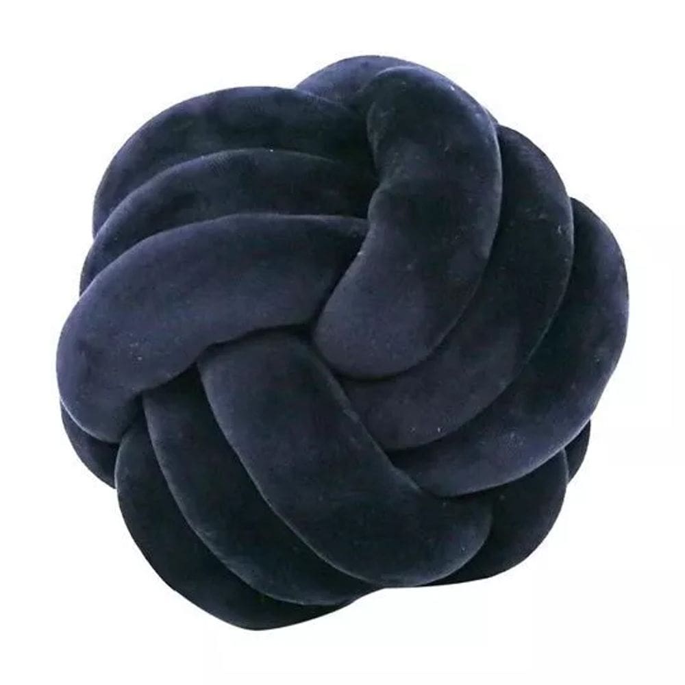Almofada Decorativa Nó de Veludo Azul Marinho 23cm YD0009 BTC
