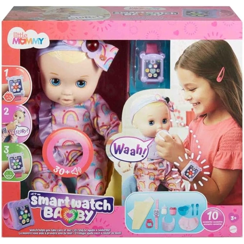 Boneca Little Mommy Wonderwatch Baby C/ Relógio Mattel Hhj18
