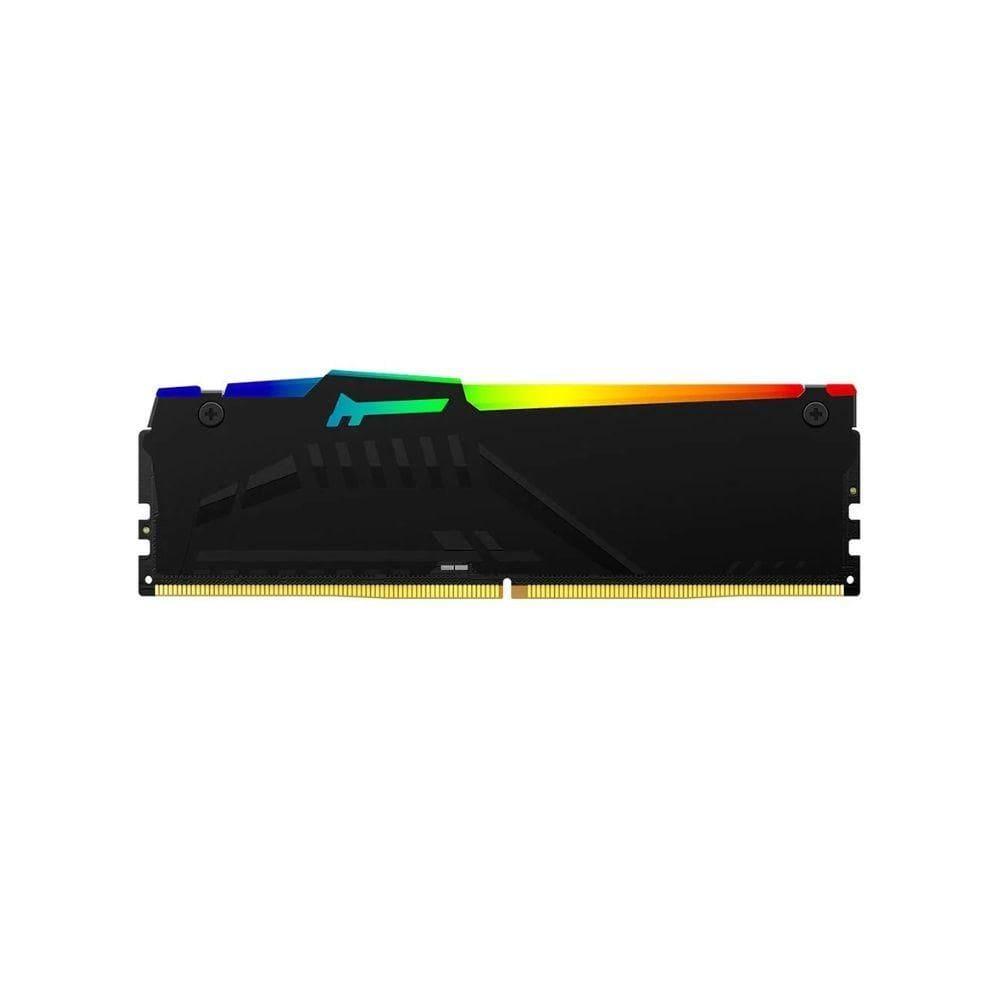 Memoria RAM Kingston Fury Beast RGB, 32GB, 5600MHz, DDR5, CL40, para Intel XMP, Preto - KF556C40BBA-
