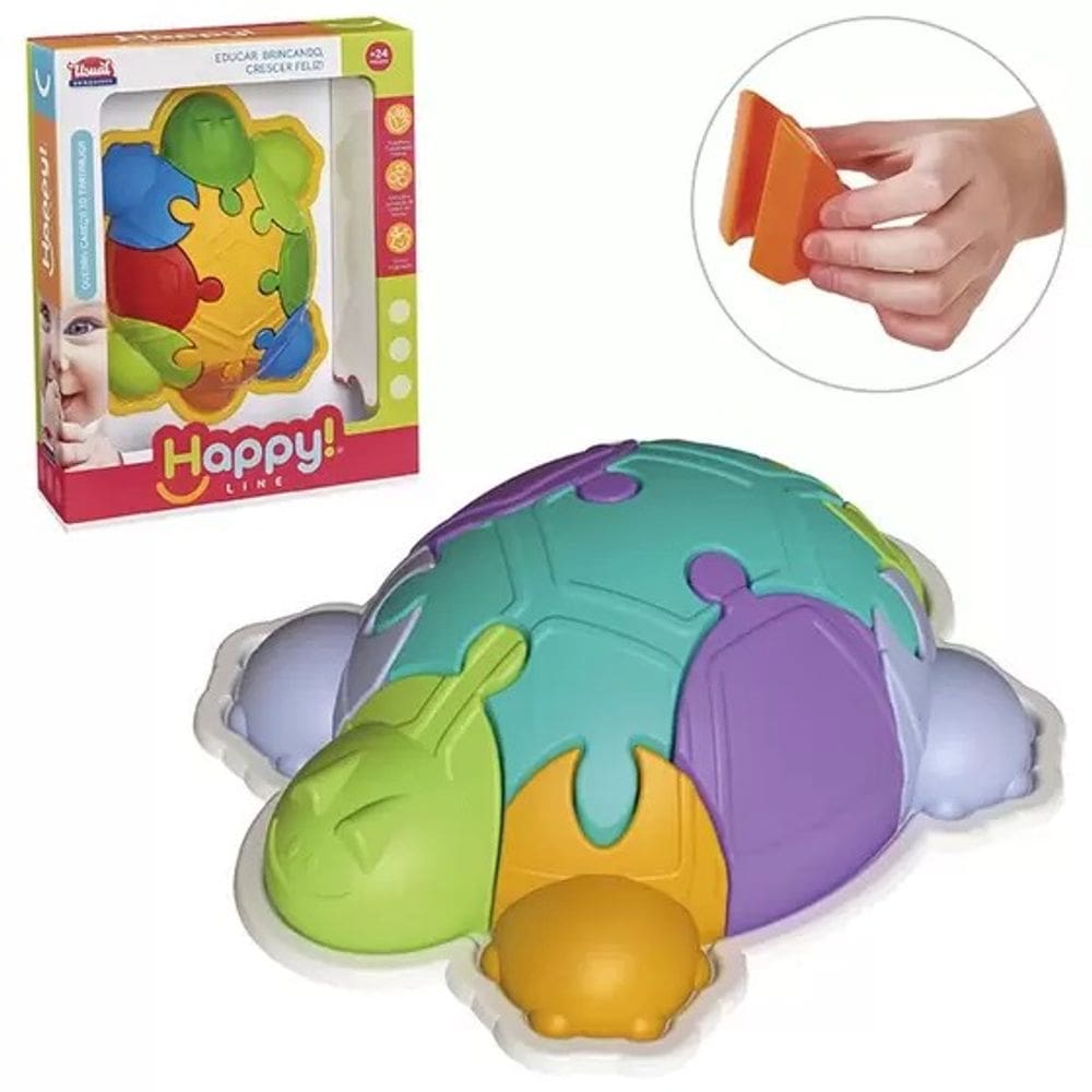 Quebra Cabeça Happy Line Tartaruga Ref:519