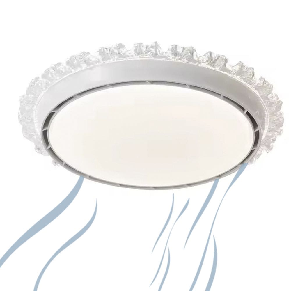 Luminaria Ventilador Sem Helice Lustre Cristal 3 Tons 6 Niveis Silencioso Iluminaçao Decoraçao Sala Quarto Casa Escritorio